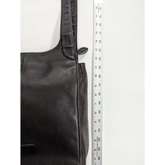 Fossil Vintage Black Pebbled Leather Shoulder Bag - Picture 6 of 7